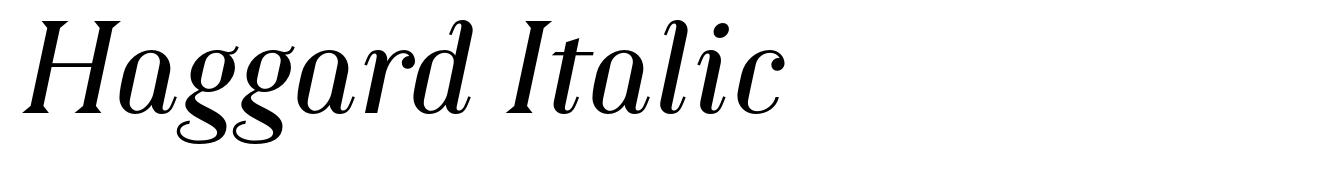 Haggard Italic